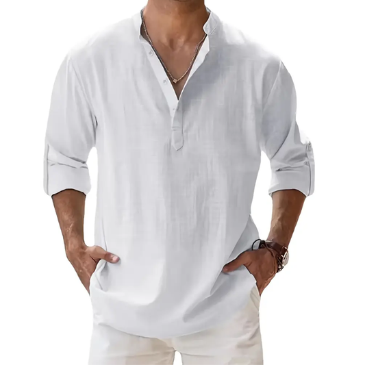 Pure White Casual Shirt - blafirt